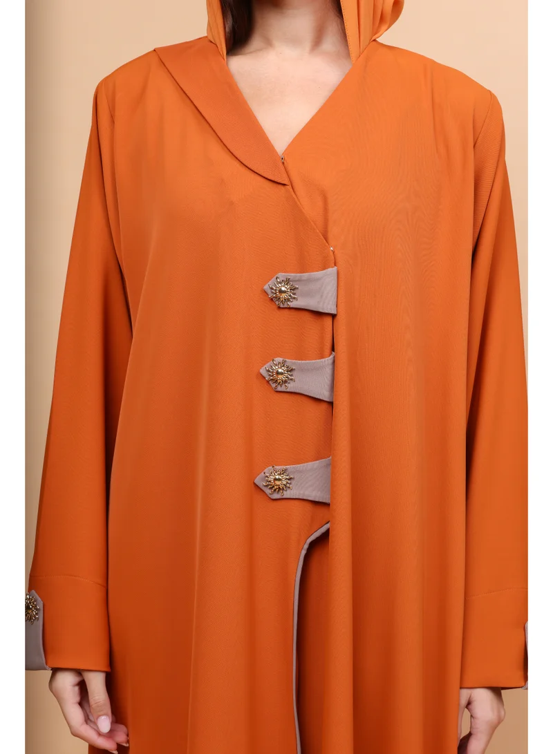 اكسا عباية تيراكوتا عصرية